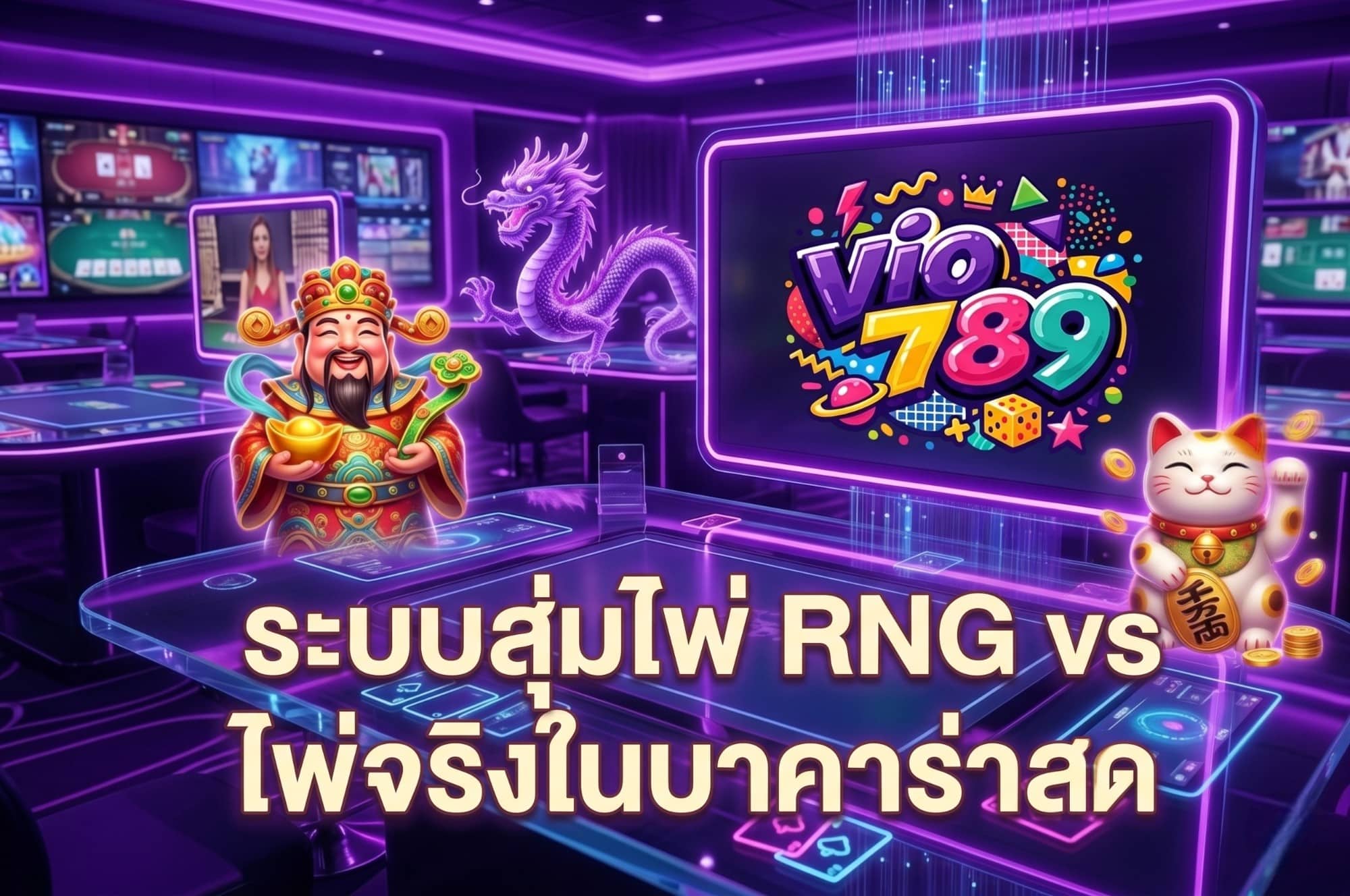 ระบบสุ่มไพ่ RNG vs ไพ่จริงในบาคาร่าสด VIO789